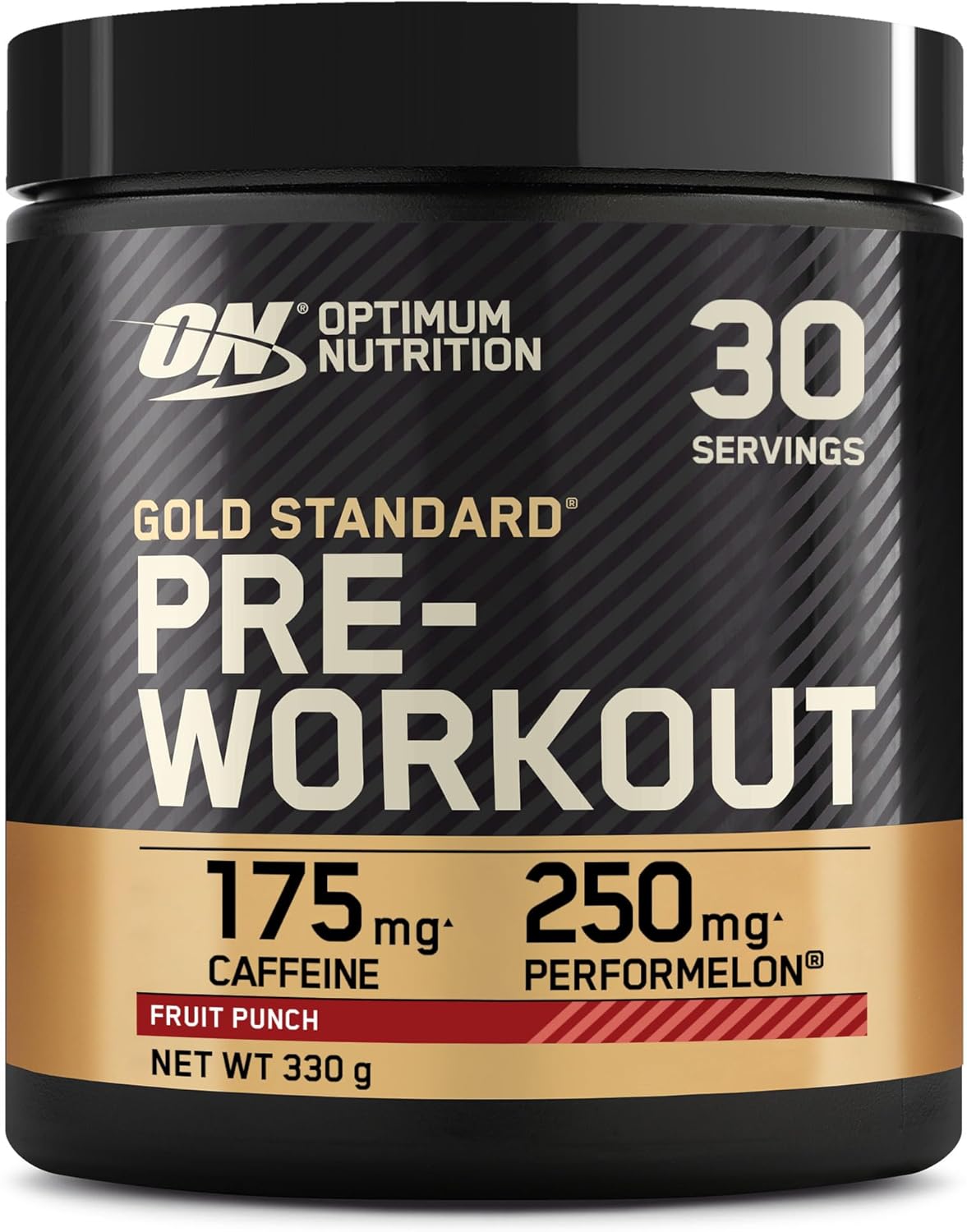 Optimum Nutrition Gold Standard Pre Workout Powder, Energy Drink Nutrition Supplement, Fruit Punch Flavour, 30 Servings, 330 g