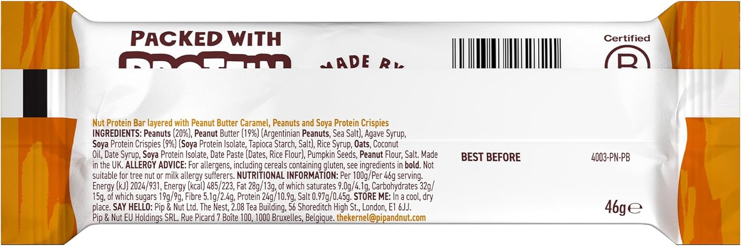 Pip & Nut Protein Peanut Butter Bar 15 x 46g
